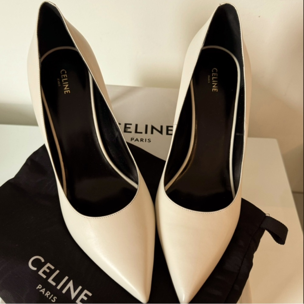 Celine Sharp Shiny Pump 80mm